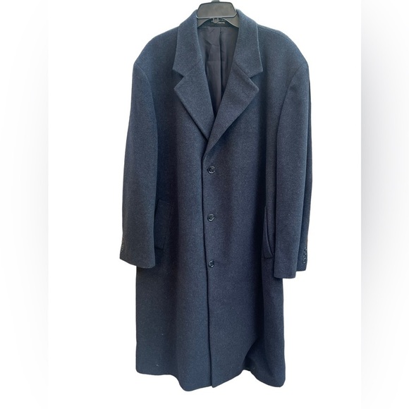 Polo Ralph Lauren Other - Polo Ralph Lauren black cashmere wool blend long overcoat Made in Italy